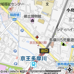 ファミリーマート京王多摩川駅前店周辺の地図