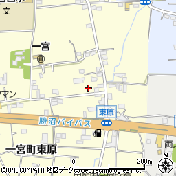 山梨県笛吹市一宮町東原430-2周辺の地図