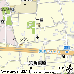 山梨県笛吹市一宮町東原422周辺の地図