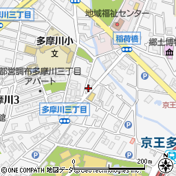 東京都調布市多摩川3丁目12-9周辺の地図