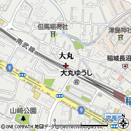 稲城長沼西自転車等駐車場周辺の地図