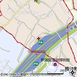 中央自動車道　釈迦堂ＰＡ上り周辺の地図