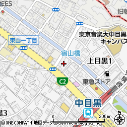 東京都目黒区上目黒1丁目16周辺の地図