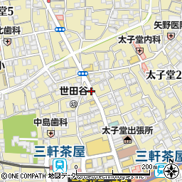 三軒茶屋銀座周辺の地図