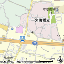 山梨県笛吹市一宮町東原187周辺の地図