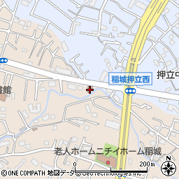 稲城押立郵便局周辺の地図
