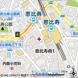 ニクアザブ 恵比寿店周辺の地図