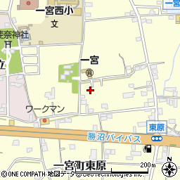 山梨県笛吹市一宮町東原419-2周辺の地図