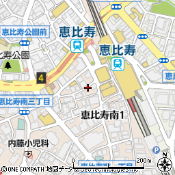 恵比寿 七福餃子楼周辺の地図