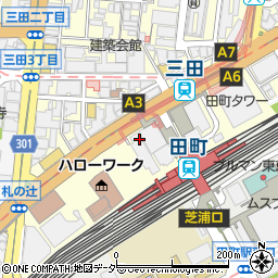 トンカツ ツキウマ 田町店周辺の地図