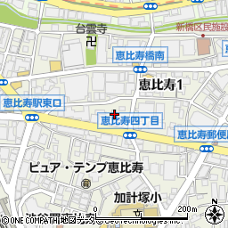 東京都渋谷区恵比寿1丁目22 10の地図 住所一覧検索 地図マピオン