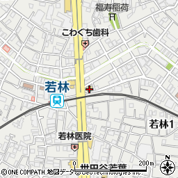 ファミリーマート世田谷若林一丁目店周辺の地図