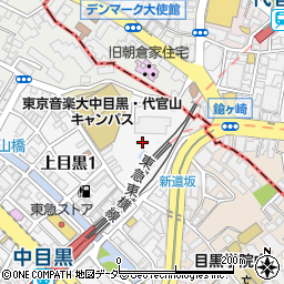 東京都目黒区上目黒1丁目8周辺の地図