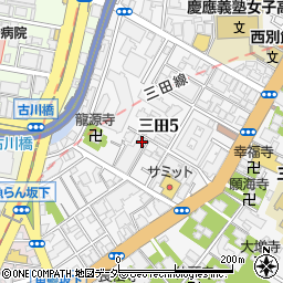 東京都港区三田5丁目周辺の地図