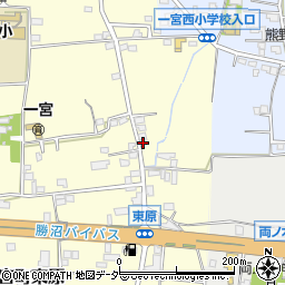 山梨県笛吹市一宮町東原441-1周辺の地図