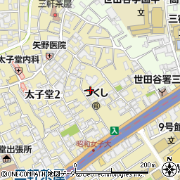 東京都世田谷区太子堂2丁目周辺の地図