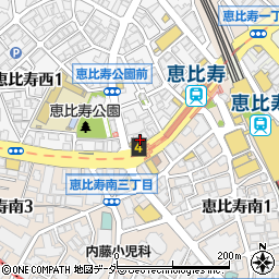 松屋 恵比寿西店周辺の地図