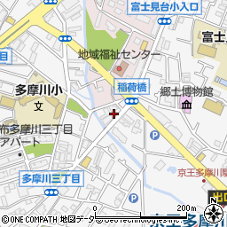 東京都調布市多摩川3丁目11周辺の地図