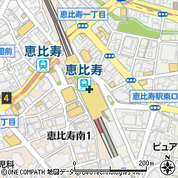 アトレ恵比寿６Ｆ香港ダイニング龍’ｓ食堂周辺の地図