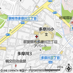 東京都調布市多摩川3丁目23-13周辺の地図