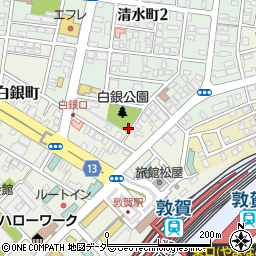 福井県敦賀市白銀町周辺の地図