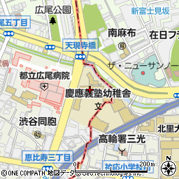 慶應義塾幼稚舎周辺の地図