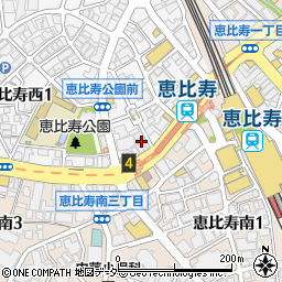 恵比寿　山の診療所周辺の地図