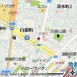 福井県敦賀市白銀町7-3周辺の地図