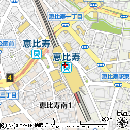 恵比寿駅周辺の地図
