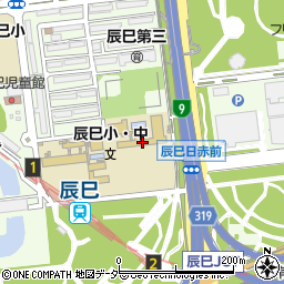 江東区立辰巳中学校周辺の地図