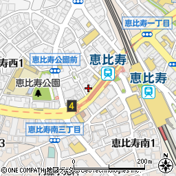 吉野家恵比寿駅前店周辺の地図