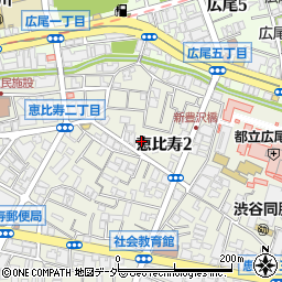 パークジャパン恵比寿第１６駐車場周辺の地図