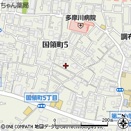 東京都調布市国領町5丁目34-5周辺の地図