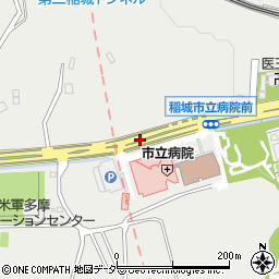 稲城市立病院周辺の地図