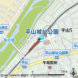 平山城址公園駅周辺の地図