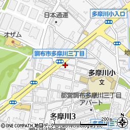 東京都調布市多摩川3丁目29-18周辺の地図