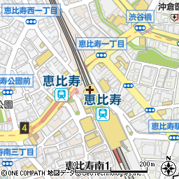 恵比寿駅ビル内郵便局周辺の地図