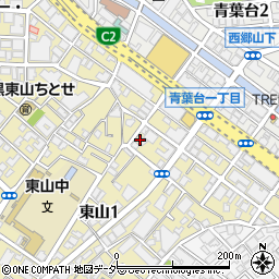 東京都目黒区東山1丁目周辺の地図