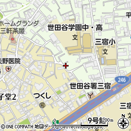 東京都世田谷区三宿1丁目15-10周辺の地図