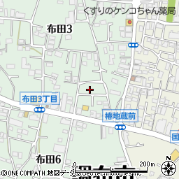 東京都調布市布田3丁目28-42周辺の地図