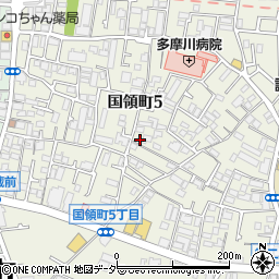 東京都調布市国領町5丁目34-3周辺の地図