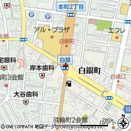 白銀周辺の地図