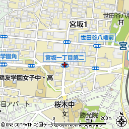 宮坂１第二周辺の地図
