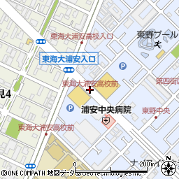東海大浦安高校前周辺の地図