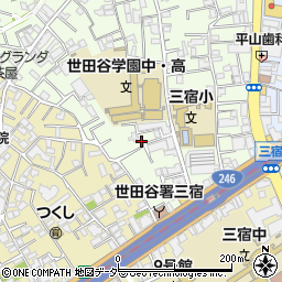 東京都世田谷区三宿1丁目15-4周辺の地図