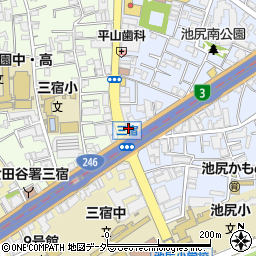 鳴門鯛焼本舗　世田谷三宿店周辺の地図