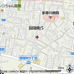 東京都調布市国領町5丁目34-2周辺の地図