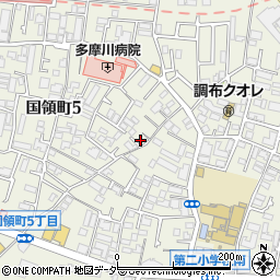 東京都調布市国領町5丁目52-20周辺の地図