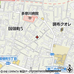 東京都調布市国領町5丁目52周辺の地図