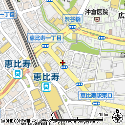 恵比寿１丁目パーキングメーター１周辺の地図